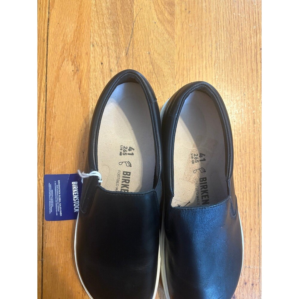 Birkenstock Oswego Slip On Sneakers in Black Leather NWOT size 41 L10 M8 - Picture 3 of 7
